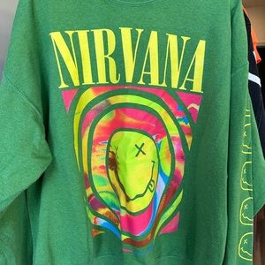 NIRVANA Green Logo Sweatshirt